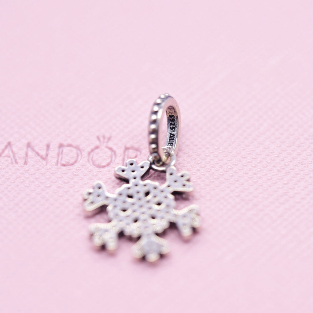 【Moments】PAN SPARKLING SNOWFLAKE SILVER NECKLACE PENDANT CHARM 925 Silver rose gold 390354CZ 380354CZ