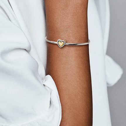 【Moments】 PanShine In My Heart Charm 925 silver 2 in 1 set charm gold for pan 767606CZ