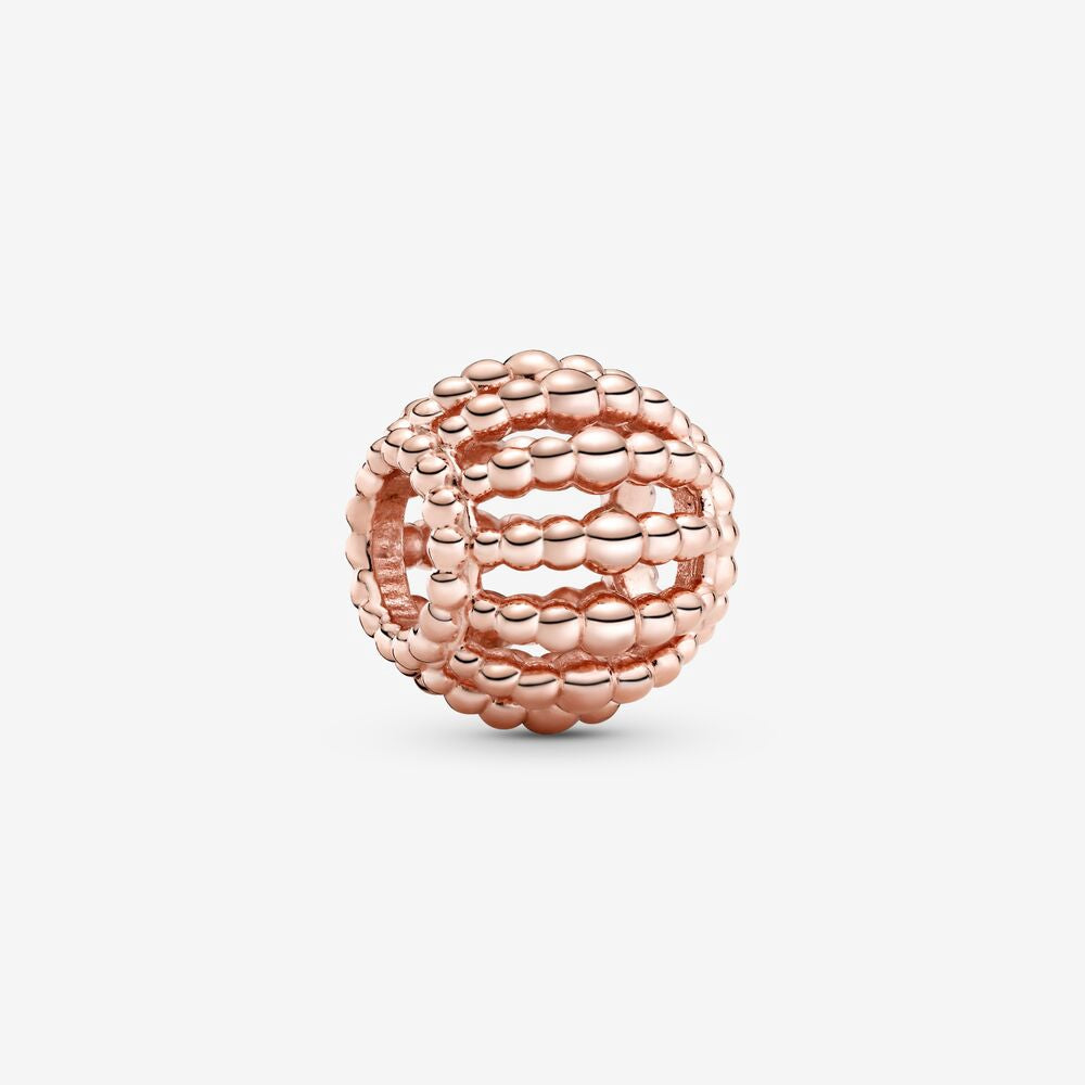 【Moments】PAN Beaded Openwork Charm 925 Silver ROSE Gold for women 798679C00 788679C00