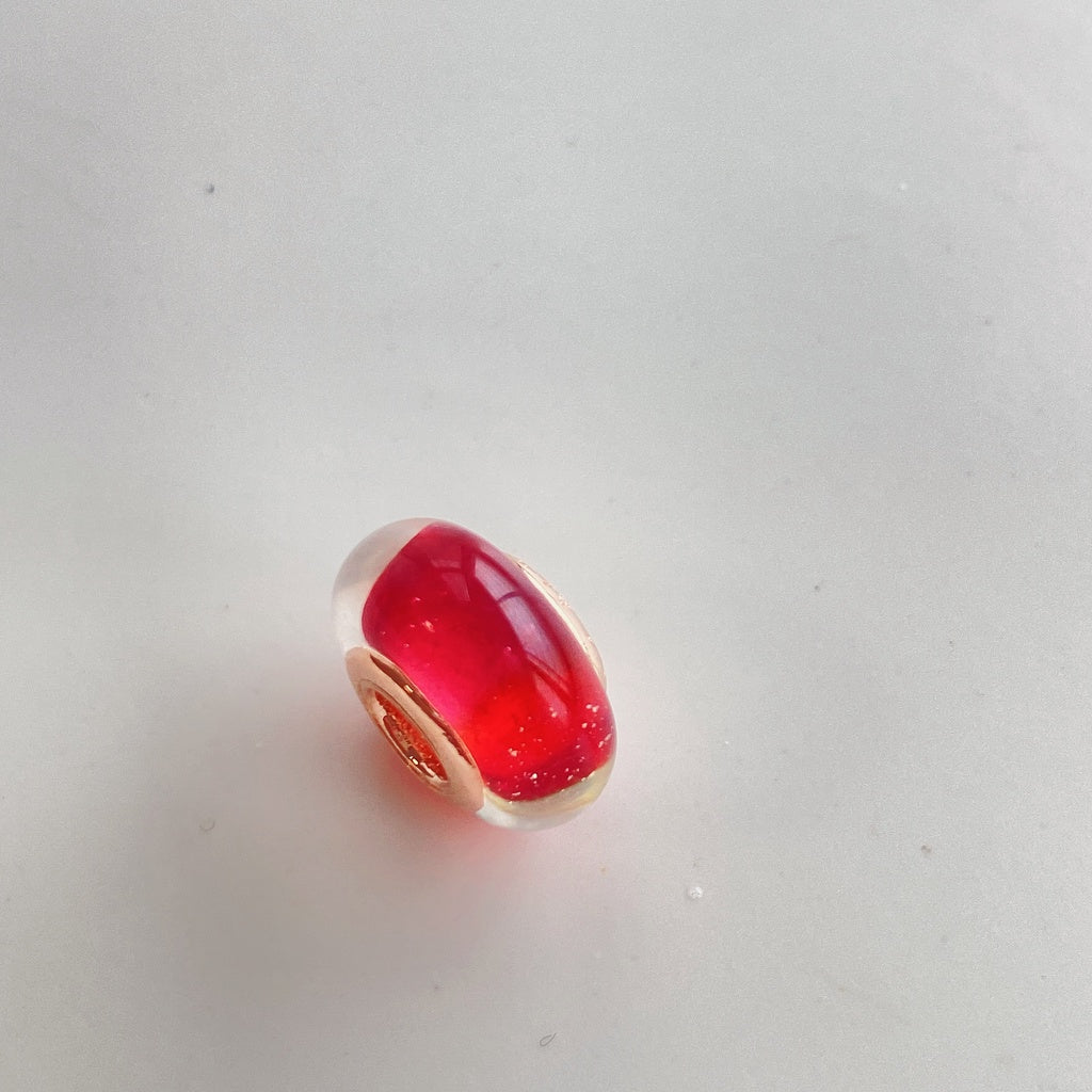 【Moments】Glittering Sunset Murano Glass Charm 789440C00 crystal for pan Multi Color red
