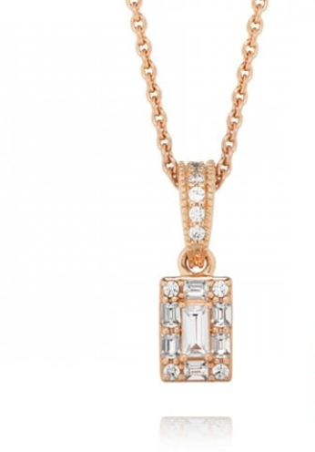 【MOMENTS】pan Luminous Ice Pendant Necklace 925 silver diamond Rose Gold 397543CZ rose gold 387543CZ