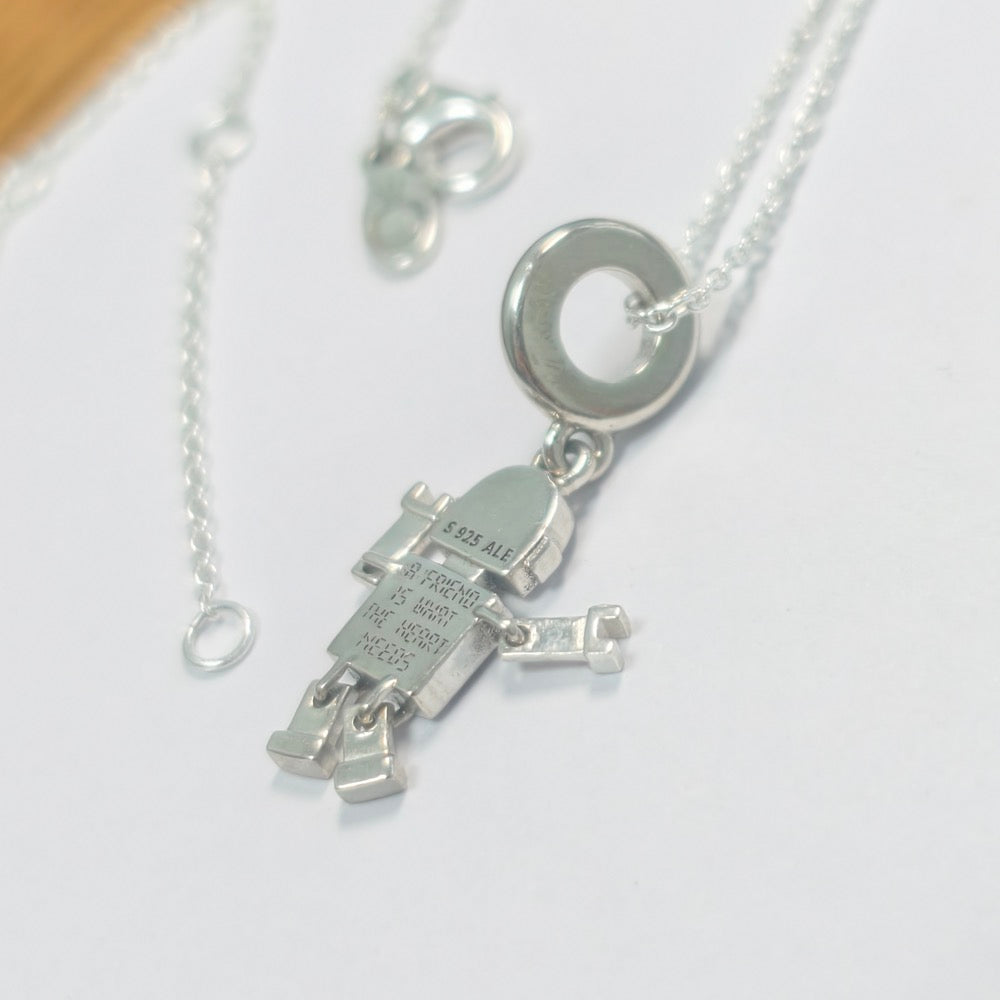 PAN Bestie Bot Robot Dangle Charm & Necklace 925 Silver 792250C01 Cute Robot