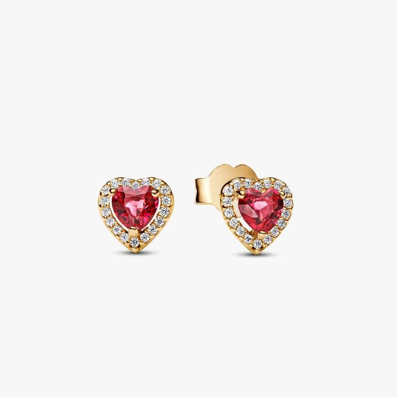 Pan Rose gold Elevated Heart Stud Earrings 925 silver for women 288427C01 259137C01 268427C02
