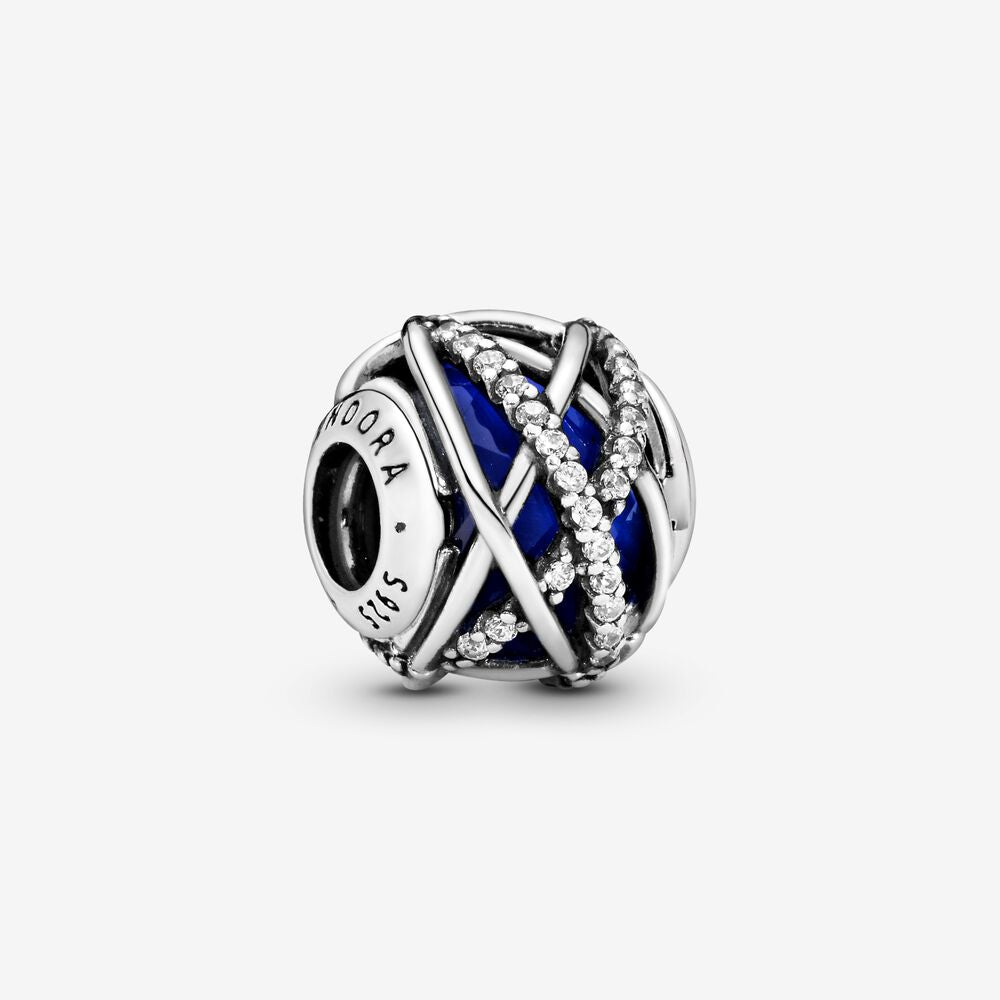 【Moments】PAN Blue Galaxy Charm 796361NCB 925 silver Classic crystal