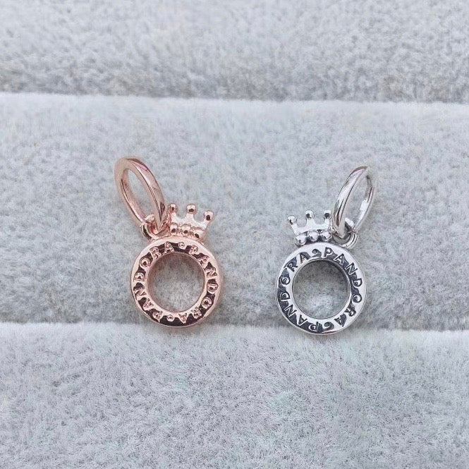 【Moments】Open Centre Pan Crown O Pendant charm 399043C00 Rose gold 925 Silver 2020 new