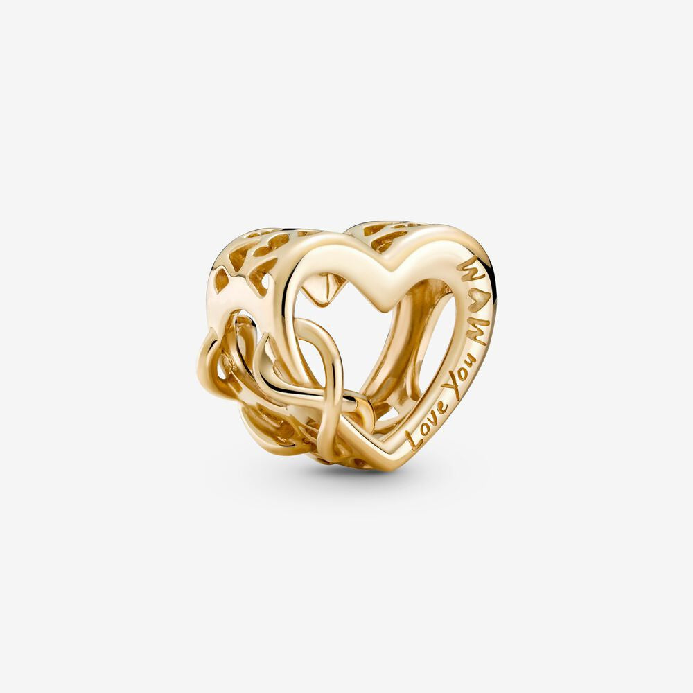 【Moments】PAN Gold Love You Mum Infinity Heart Charm 798825C00 925 silver 759515C00 Mother's Day