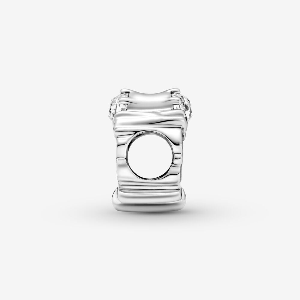 【Moments】Pan Openwork Dancing Queen Charm 799524C01 Clear Charm with Zircon 925 Silver
