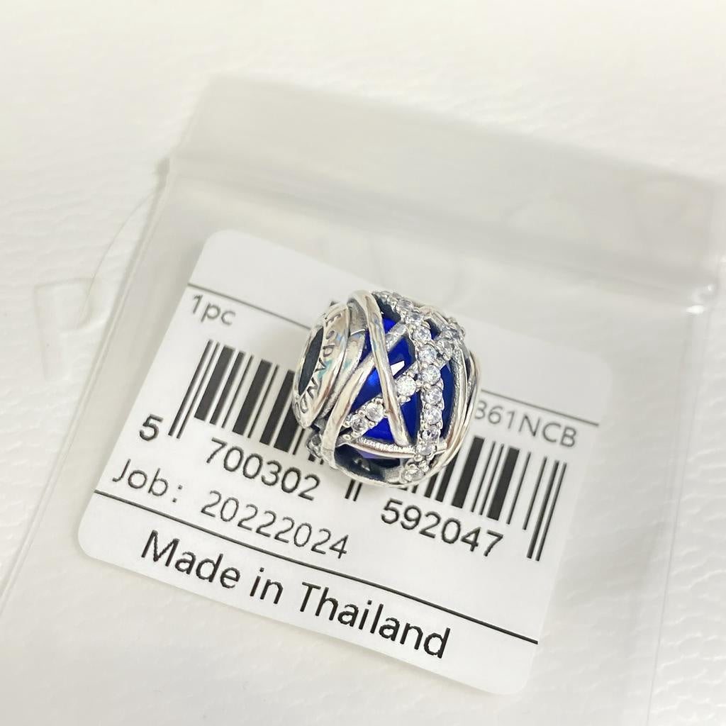 【Moments】PAN Blue Galaxy Charm 796361NCB 925 silver Classic crystal