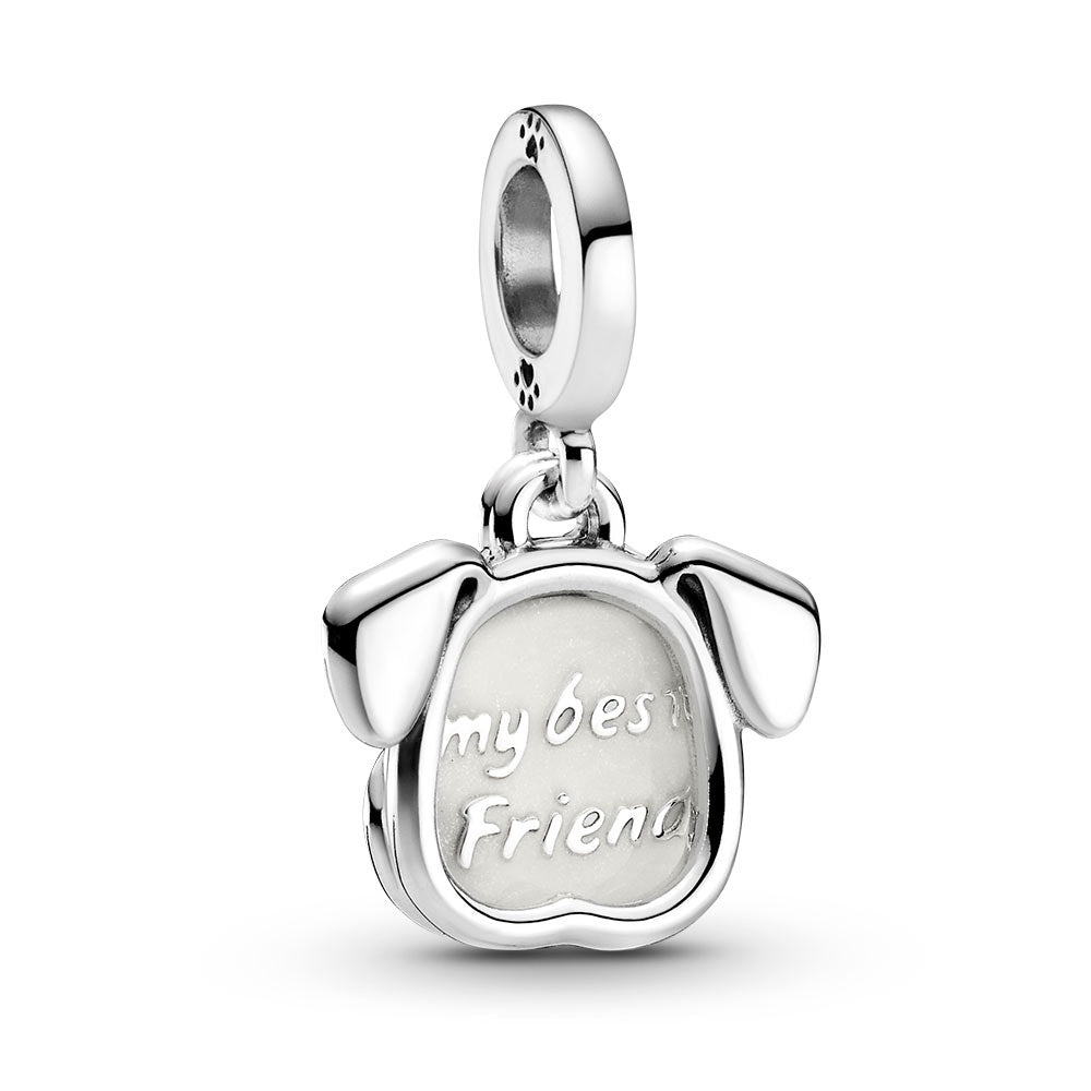 【Moments】Pan My Pet Dog Dangle Charm Dog/Cat pendant 799327C01 799329C01 Grey White Animal