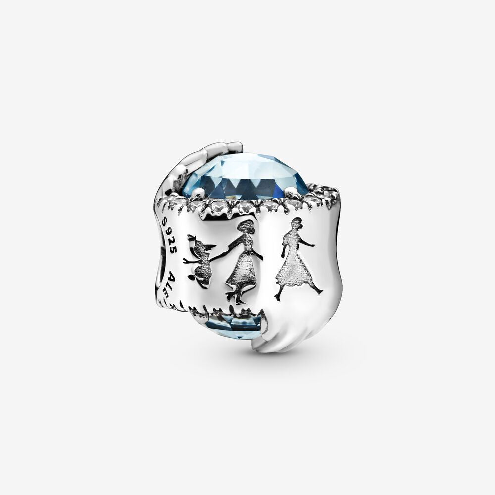 【Moments】Pan Disney Frozen Winter Crystal Charm 925 Silver for women Blue 798458C01