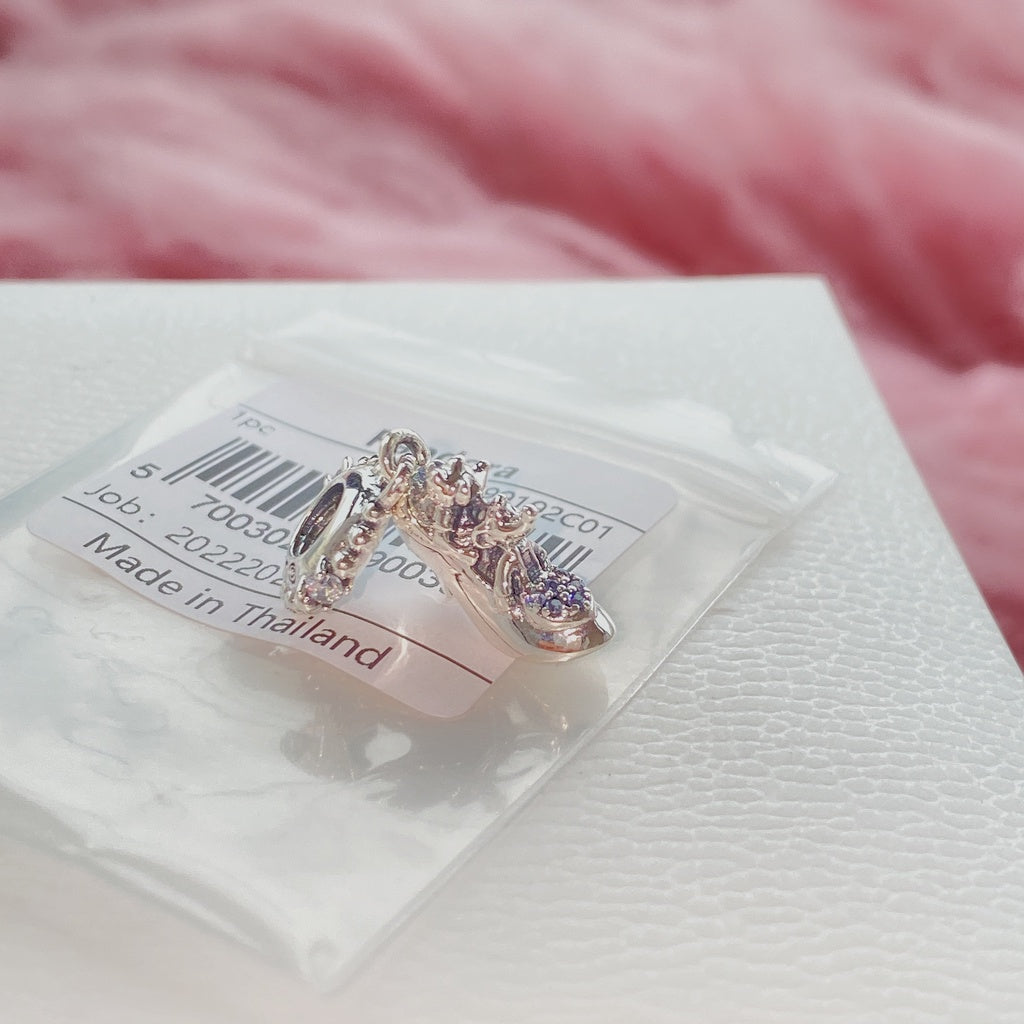 【Moments】Pan Cinderella Winter 2020 COLLECTION Glass Slipper & Mice Dangle Charm 799192C01 799197C00