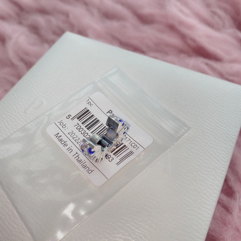 【Moments】PAN Clear and Blue Sparkling Clip Charm 799171C01 925 Sterling silver Christmas