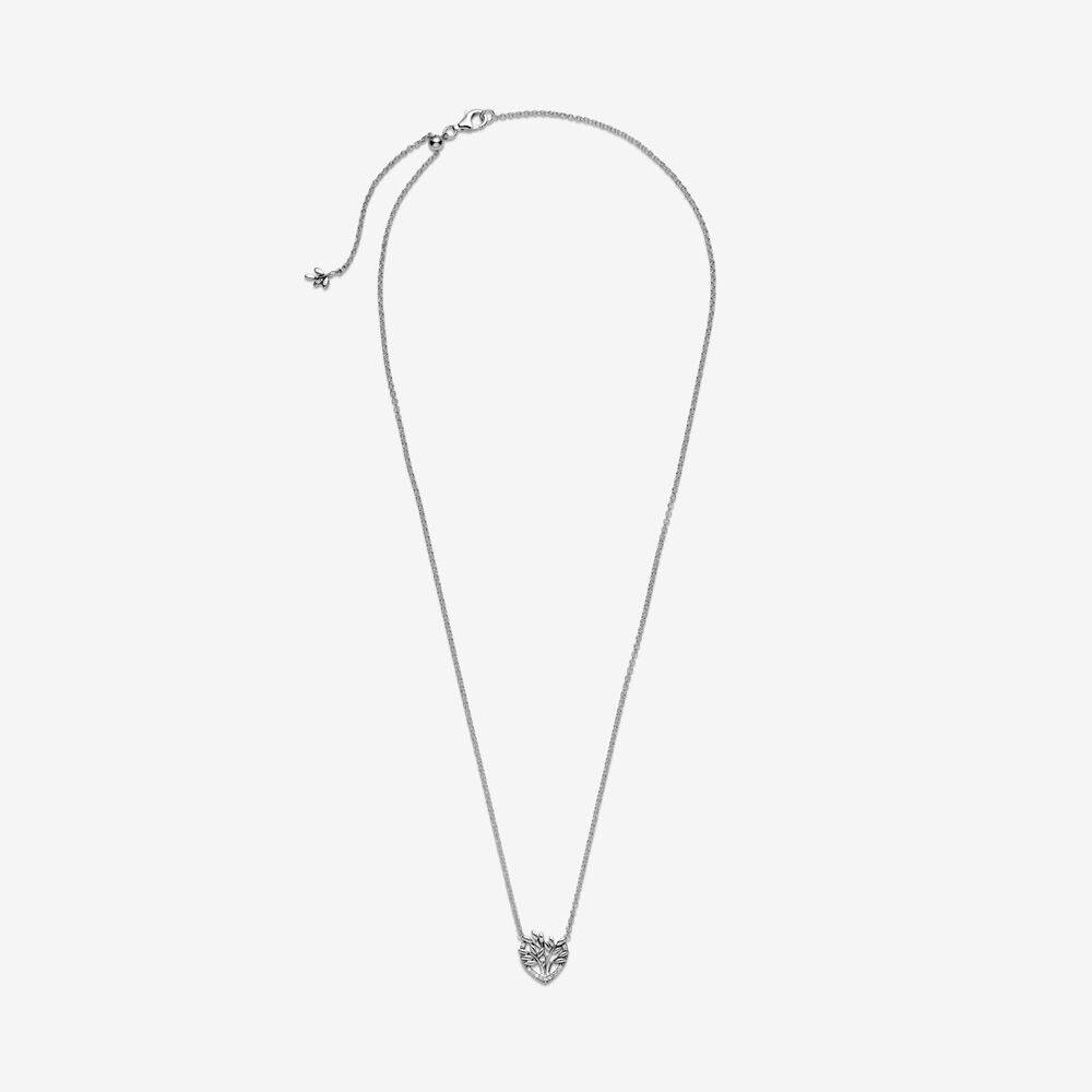 PAN Heart Family Tree Collier Necklace 925 silver for women diamond Mother's Day 399261C01