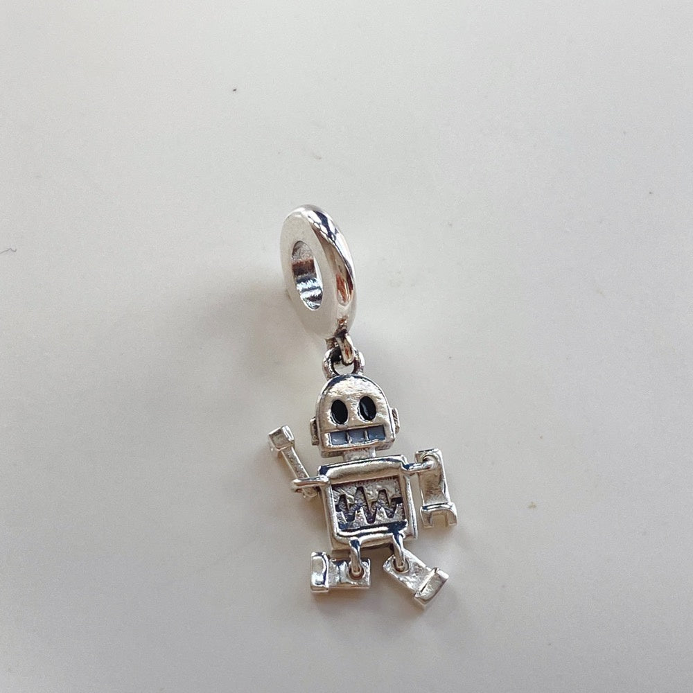 【Moments】PAN Bestie Bot Robot Dangle Charm 792250C01 Sterling silver 925 silver necklace pendant