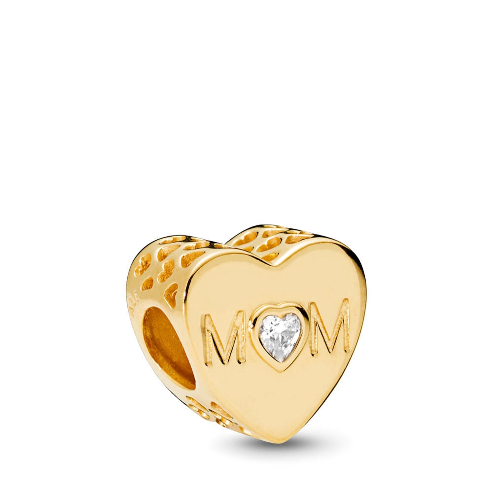 【Moments】Pan Mother Heart Charm 925 Silver Mother Heart Rose gold 791881PCZ 781881CZ 761881CZ