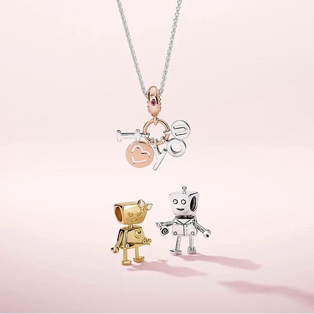 【Moments】Rob Bot Charm silver 925 Silver necklace pendant 797819