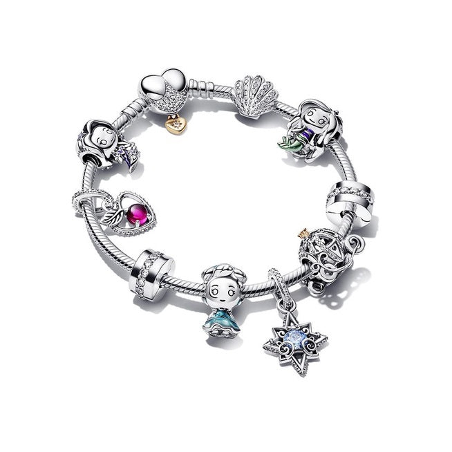【Moments】Disn** Snow White Apple Pendant charm 399553C01 Red crystal 925 silver Poison apple