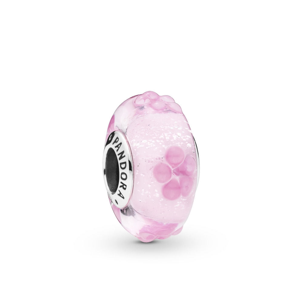 【Moments】PINK FLOWER MURANO GLASS CHARM 925 silver 797901
