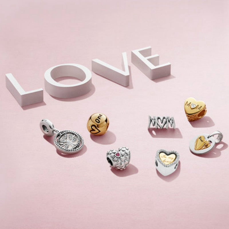 【Moments】 PanShine In My Heart Charm 925 silver 2 in 1 set charm gold for pan 767606CZ