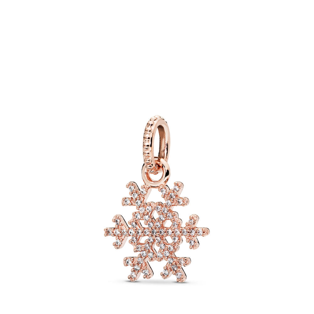 【Moments】PAN SPARKLING SNOWFLAKE SILVER NECKLACE PENDANT CHARM 925 Silver rose gold 390354CZ 380354CZ