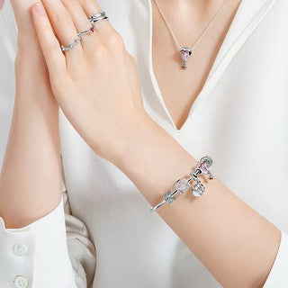 【Moments】PAN Pink Travel Bag Charm 925 Silver for women 798063EN124