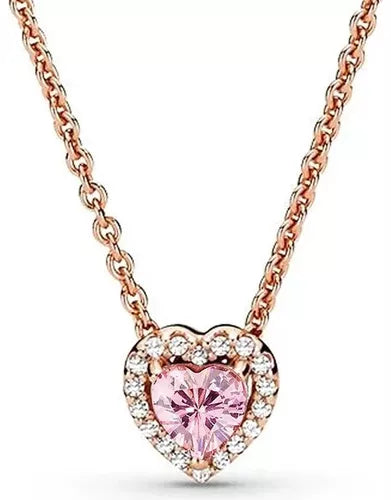 PAN Elevated Heart Necklace 925 silver Timeless Necklace for women diamond 398425C01 359520C01