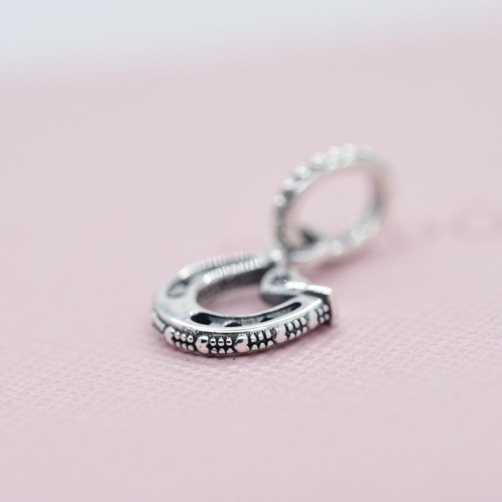 【Moments】PAN People Good Luck Horseshoe Dangle pendant Charm 799157C01 925 silver