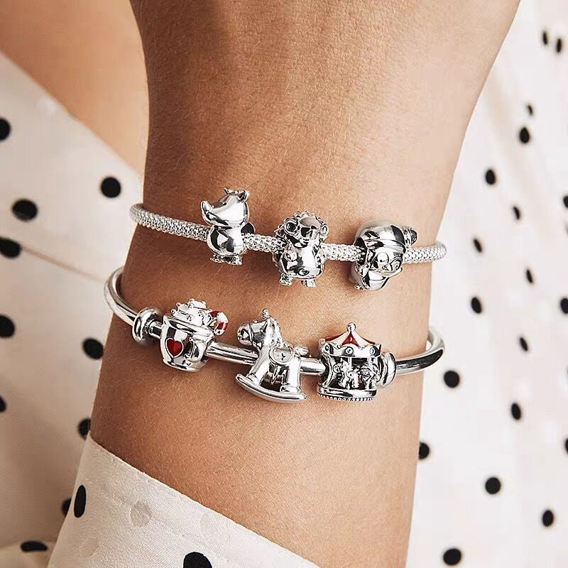 【Moments】Bruno the Unicorn Rocking Horse Charm 925 Silver for women 798437C00