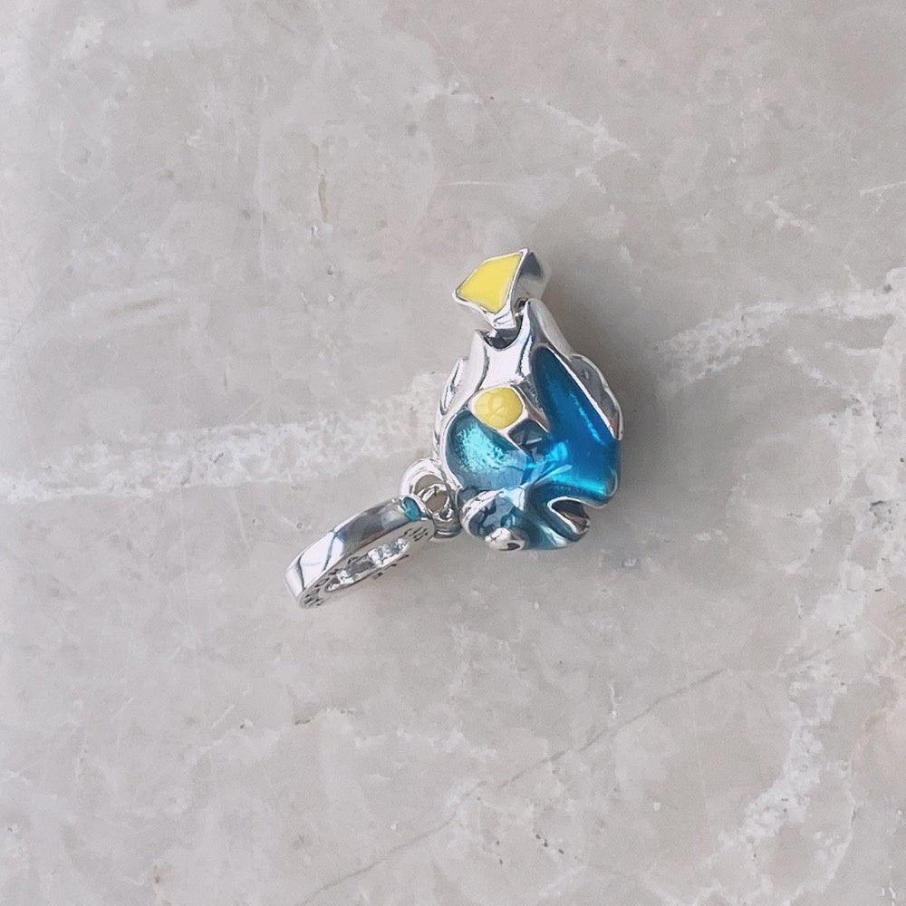 【Moments】Pan Pixar Dory Dangle Charm 792025C01 Blue 925 silver animal film Cute cartoon pendant