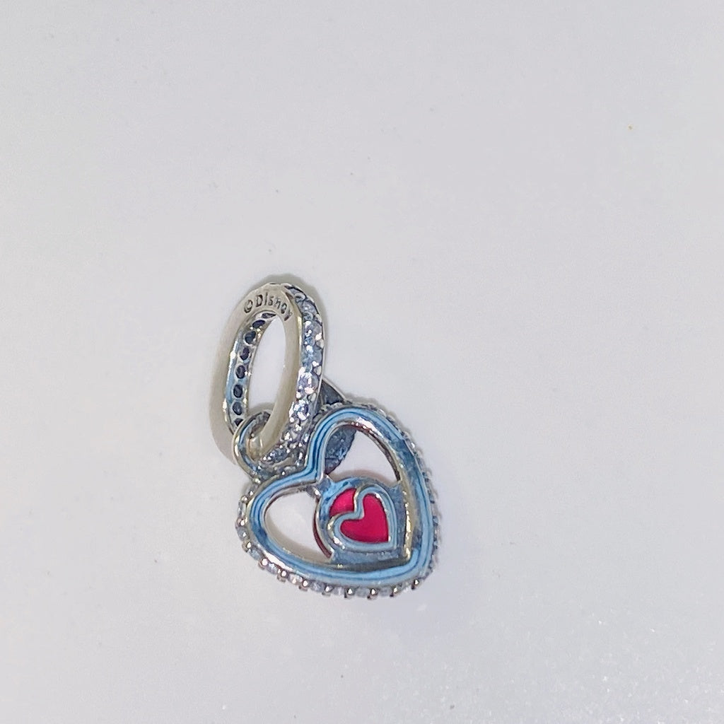 【Moments】Disn** Snow White Apple Pendant charm 399553C01 Red crystal 925 silver Poison apple
