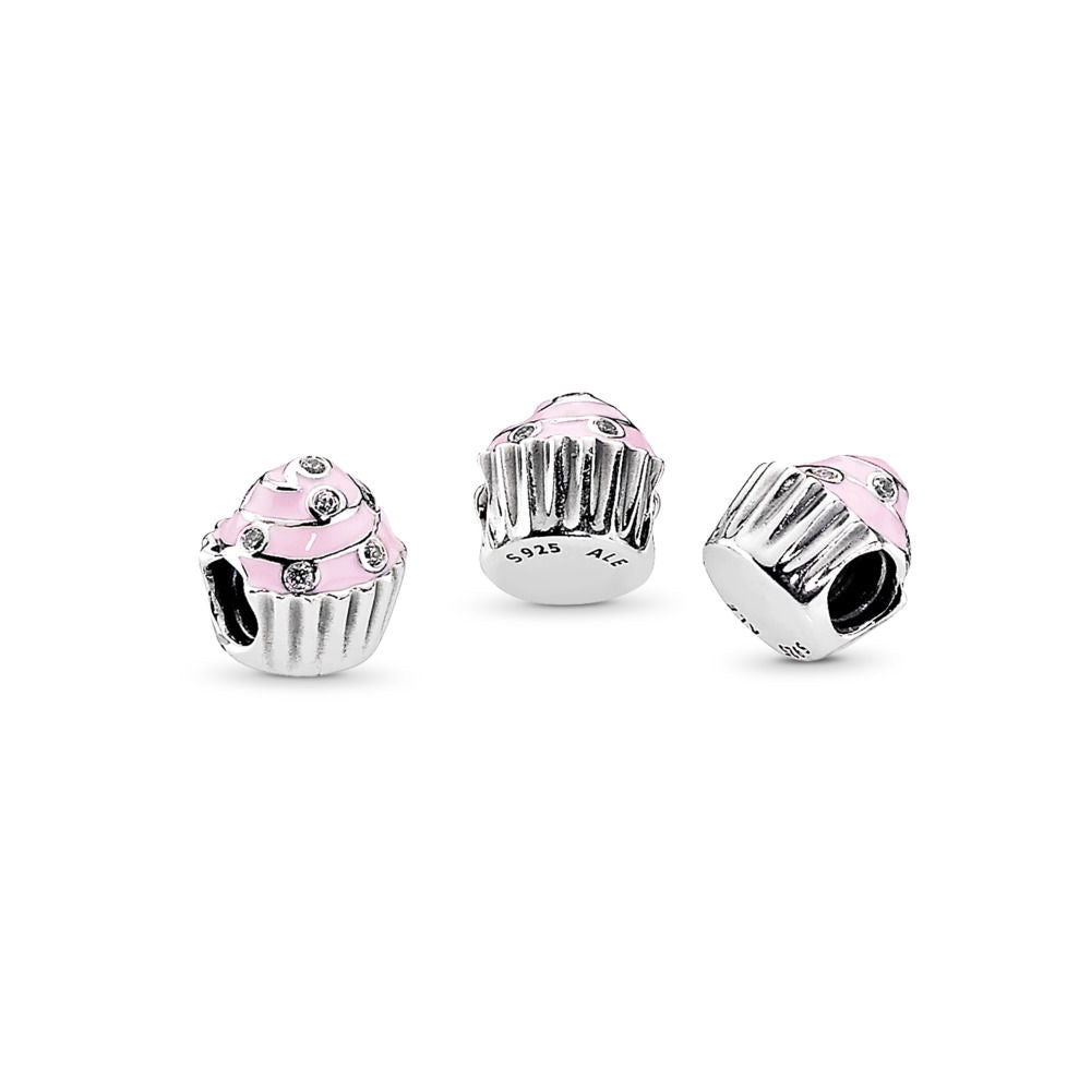 【Moments】Pan SWEET CUPCAKE CHARM 925 Silver Pink for women pink 791891EN68