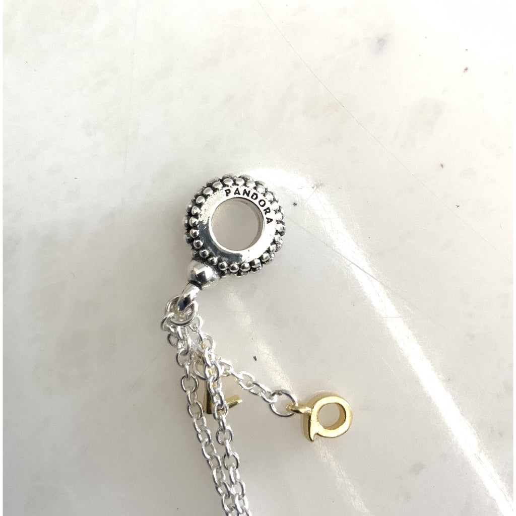 【Moments】Loved Script Charm 925silver gold lette love pendant 767831