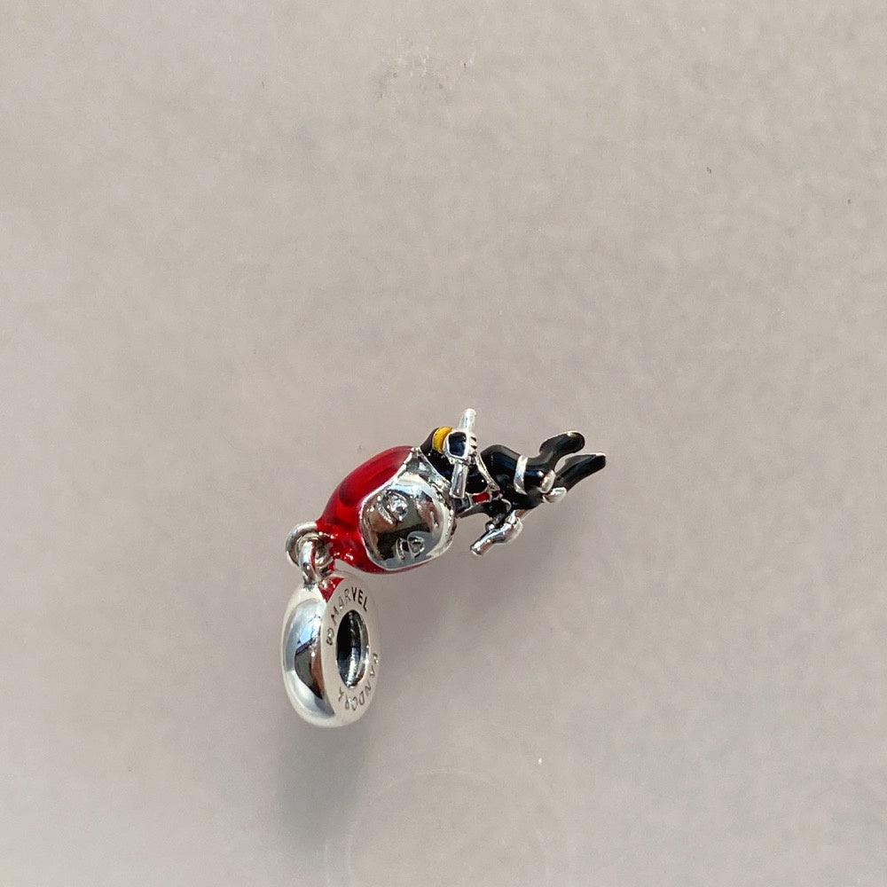 【Moments】PAN Mar The Avengers Black Widow Dangle Charm pendant 925 silver 790785C01 black cartoon