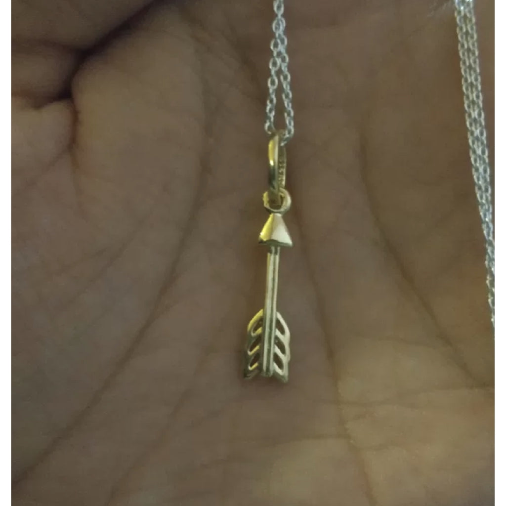 【Moments】SHINE ARROW OF CUPID HANGING CHARM 925 silver gold for pan 767812