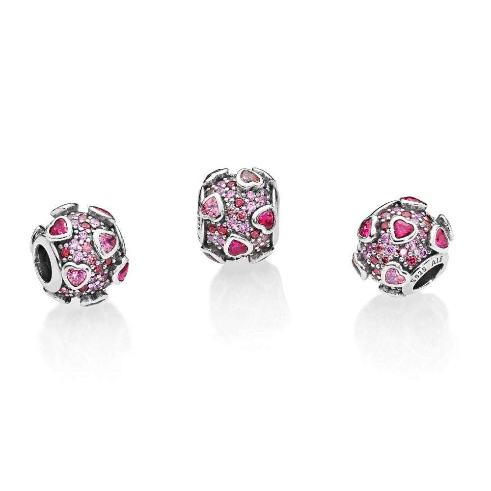 【Moments】Explosion of Love Charm red pink 925 silver heart 796555CZSMX pink heart