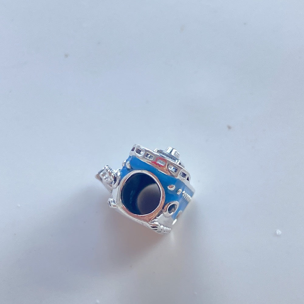 【Moments】Pan Anchored Cruise Ship Charm 925 silver 792198C01 Blue ocean cartoon