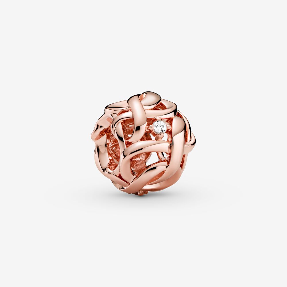 【Moments】Pan Openwork Woven Infinity Charm 798824C01 925 silver Rose gold 788824C01