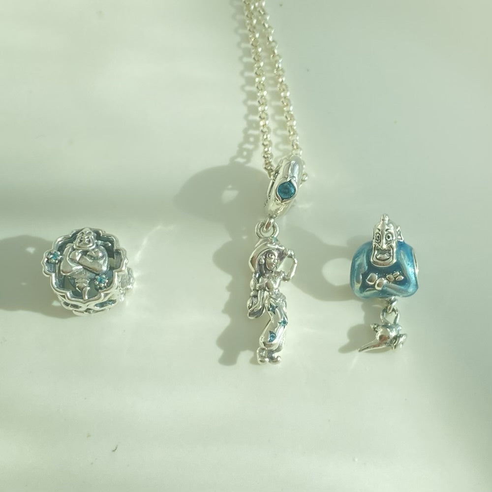 【Moments】PAN Aladdin Princess Jasmine Dangle Charm 925 silver 792343C01 princess cartoon pendant