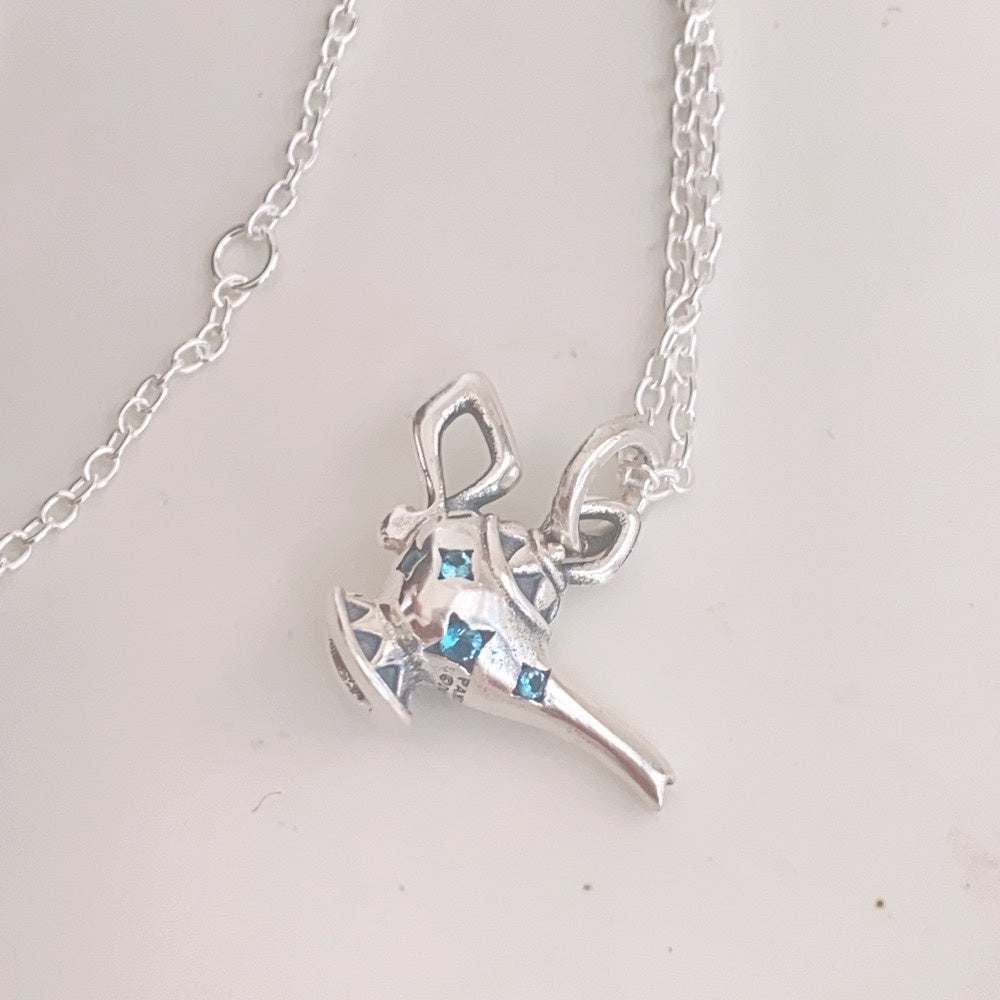 PAN Aladdin Magic Lamp Pendant Collier Necklace 925 silver pendant magic Luck fairy 392347C01