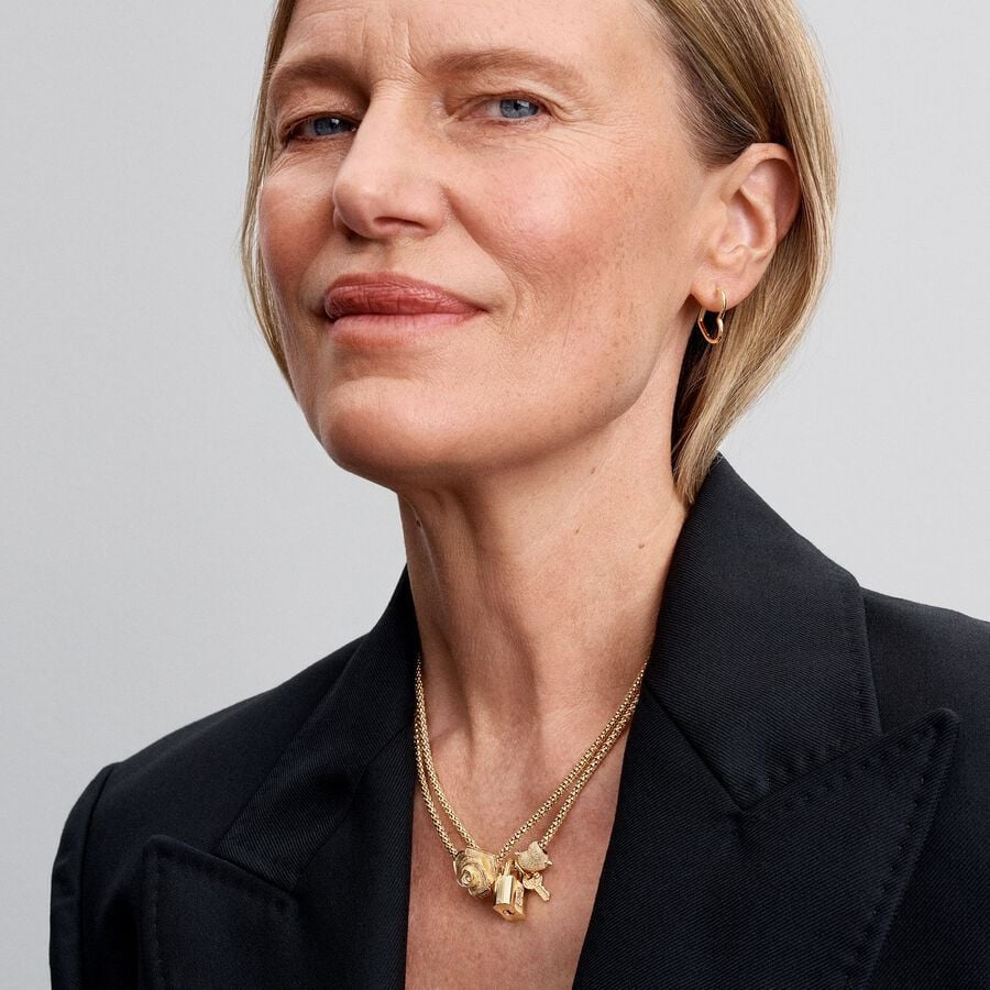 【Moments】PAN Cupid Heart Charm 763666C00 Gold DIY Heart Valentine's Day gold