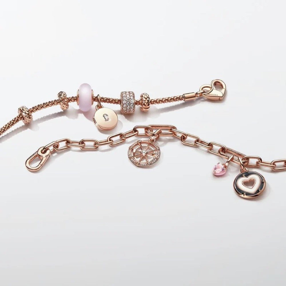 【ME/Moments】 Pan Heart Mini Dangle Charm Pink rose gold Gold yellow 763862C01 783042C01 pendant