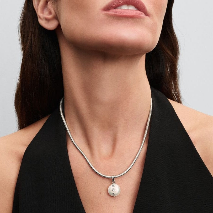 【ME|Moments】Pan Treated Freshwater Cultured Baroque Pearl Mom Dangle Charm 925 Silver 793783C01