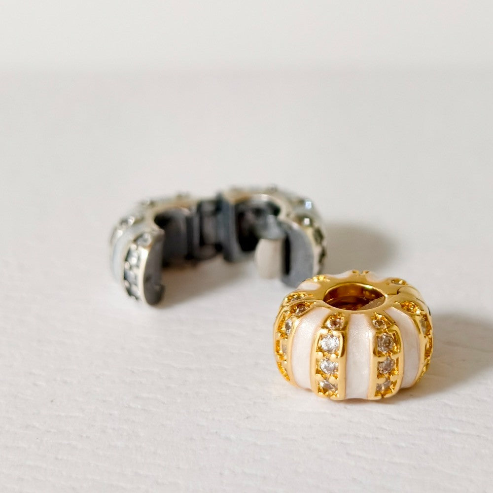【Moments】PAN Stones & Enamel Clip Charm 925 silver 793785C01 Gold 763785C01