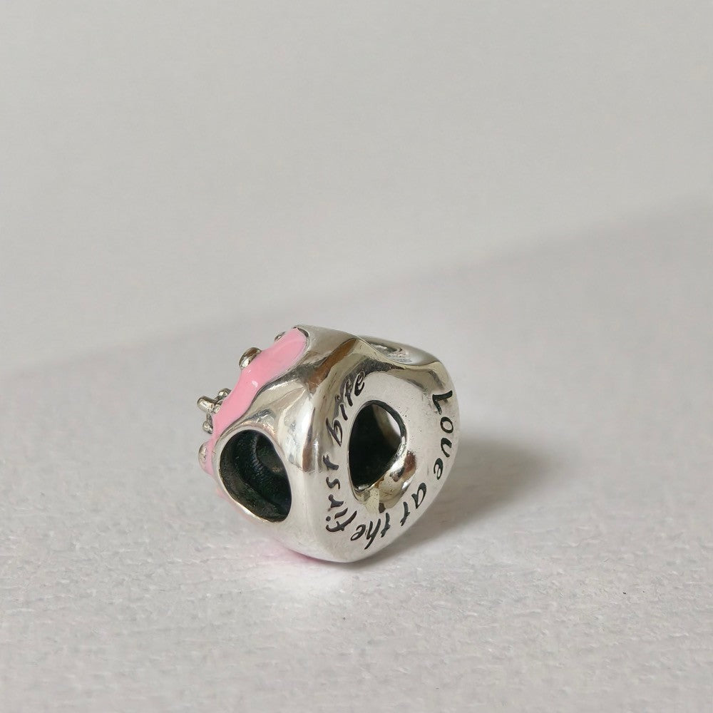 【Moments】 Pan Sparkling Sprinkled Donut Charm 792596C01 Sterling silver 925 silver pink