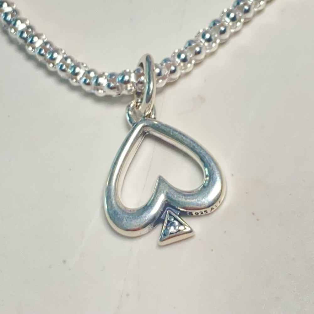 【Moments】 Pan ME Spade Medallion Charm 793078C01 Spades pendant 925 silver heart