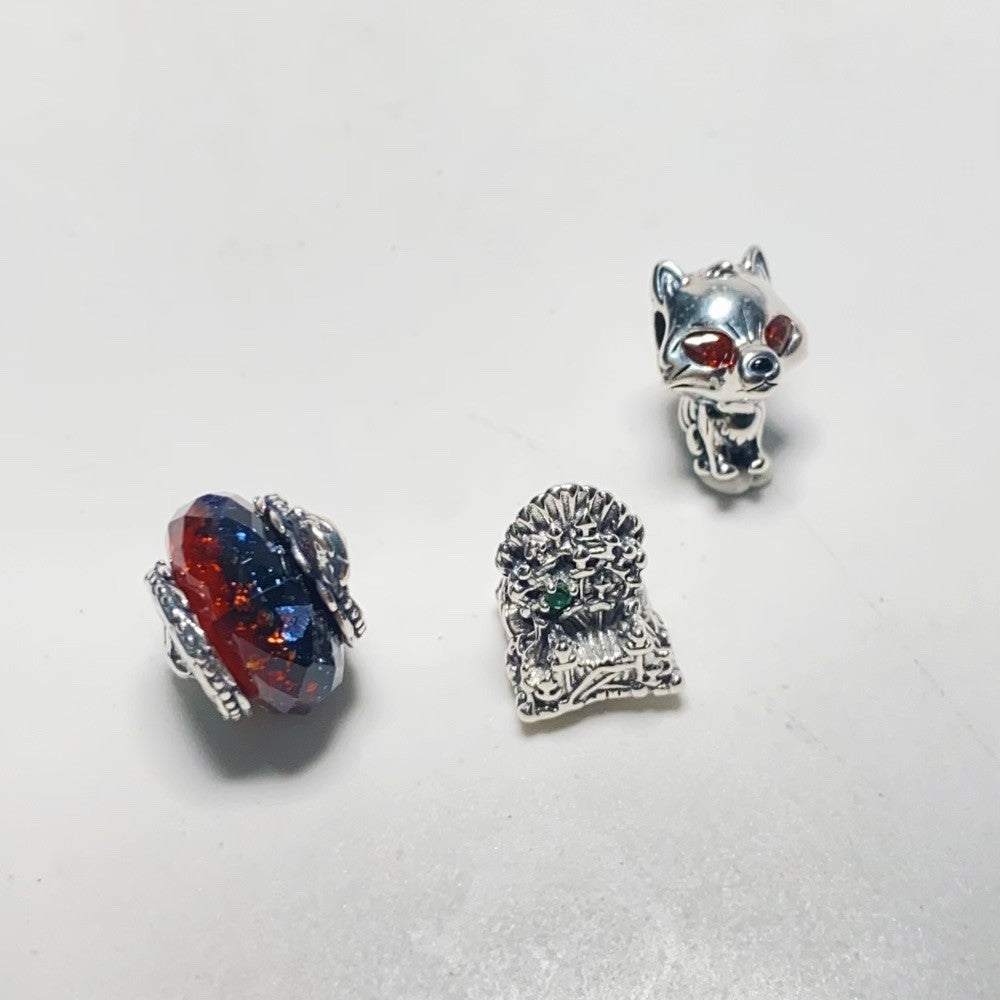 【Moments】PAN Game of Thrones Ghost Direwolf Charm 792963C01 Sterling silver animal