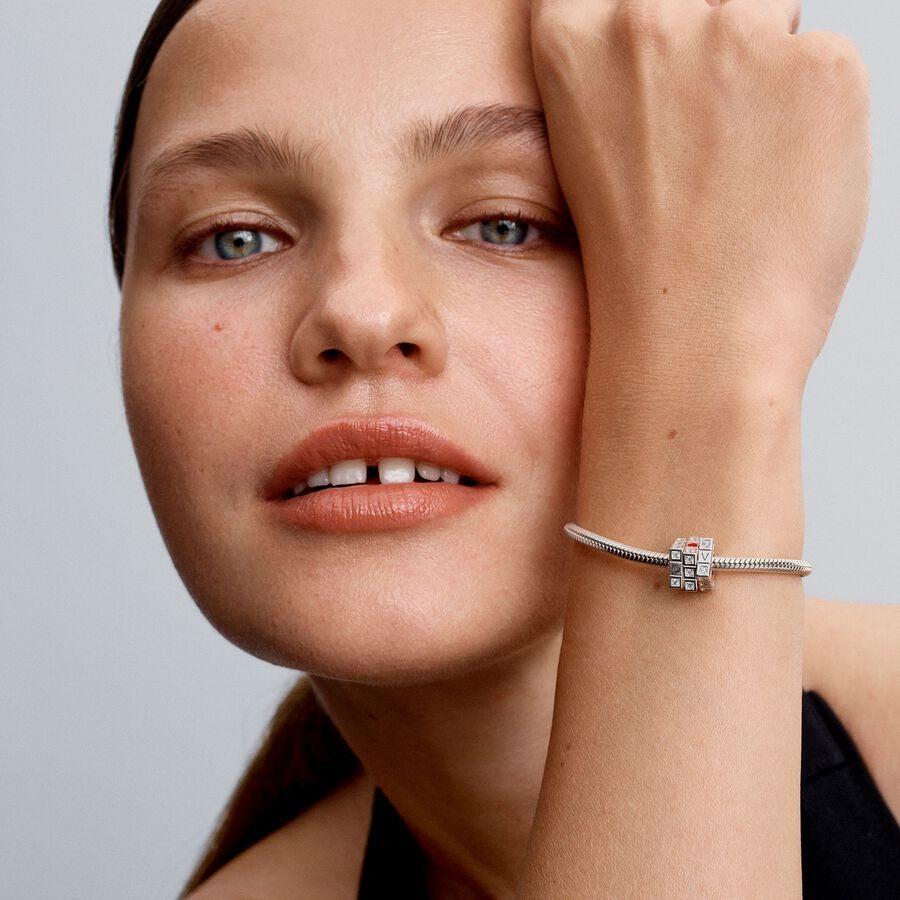 【Moments】 Pan Moveable Toy Cube Charm 793672C01 Sterling silver 925 silver Valentine's Day