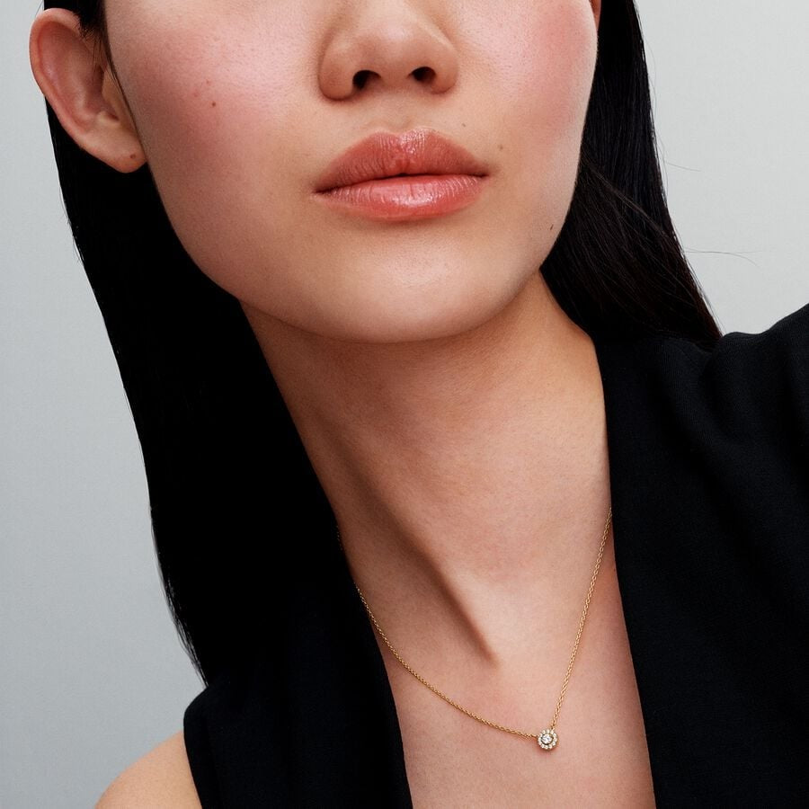 Sparkling Infinity Heart Collier Necklace 363548C01 gold Classic Lucky