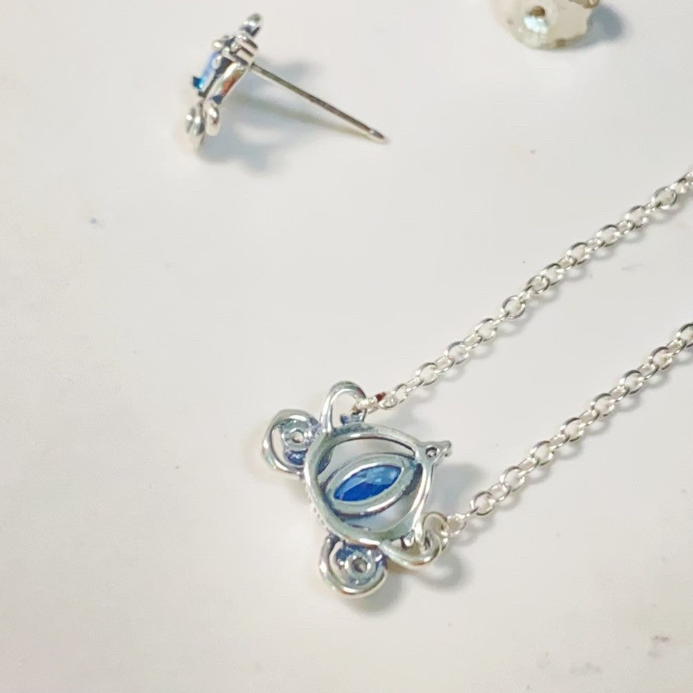 PAN Disny Cinderella's Carriage Collier Necklace 393057C01 blue princess carriage 925 silver