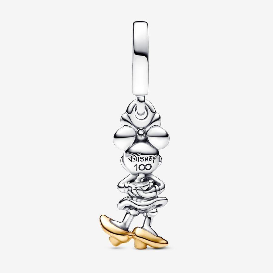 【Moments】 Disney Minnie Mouse Lab-grown Diamond Dangle Charm 792559C01 two-tone 925 silver
